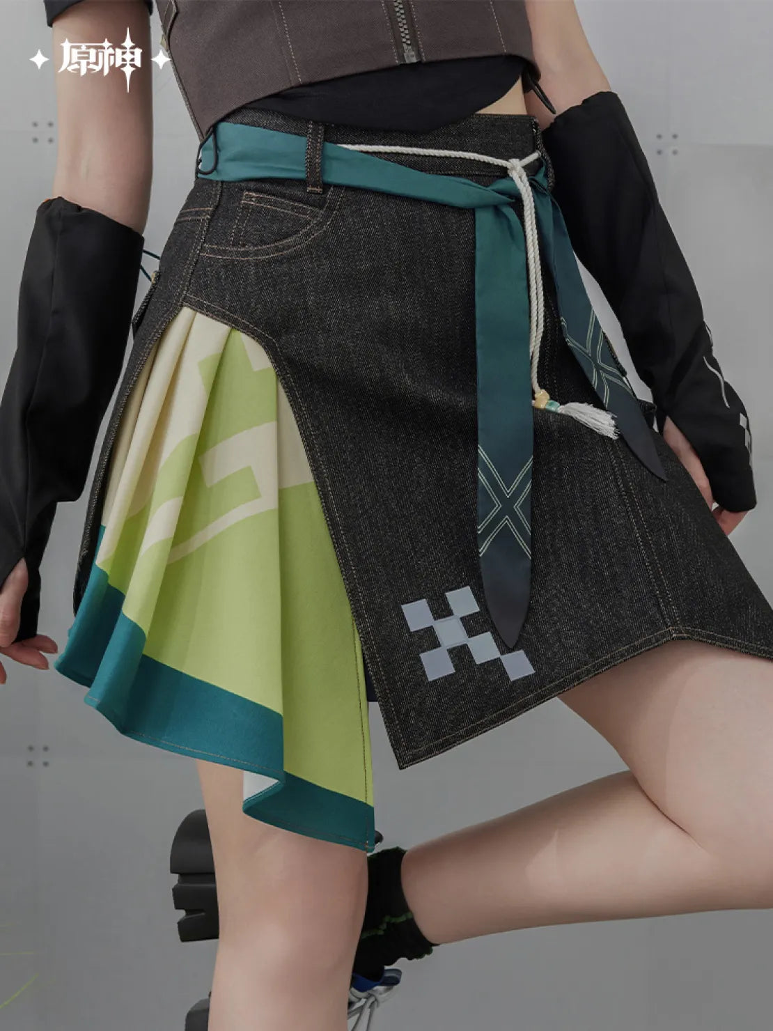 Pre-Order Genshin Impact - Kinich Theme Impression Series Splicing Denim Skirt