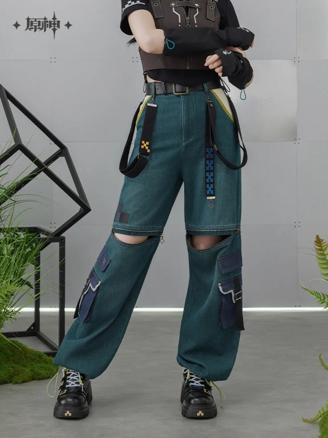 Pre-Order Genshin Impact - Kinich Theme Impression Series Convertible Worker Jeans