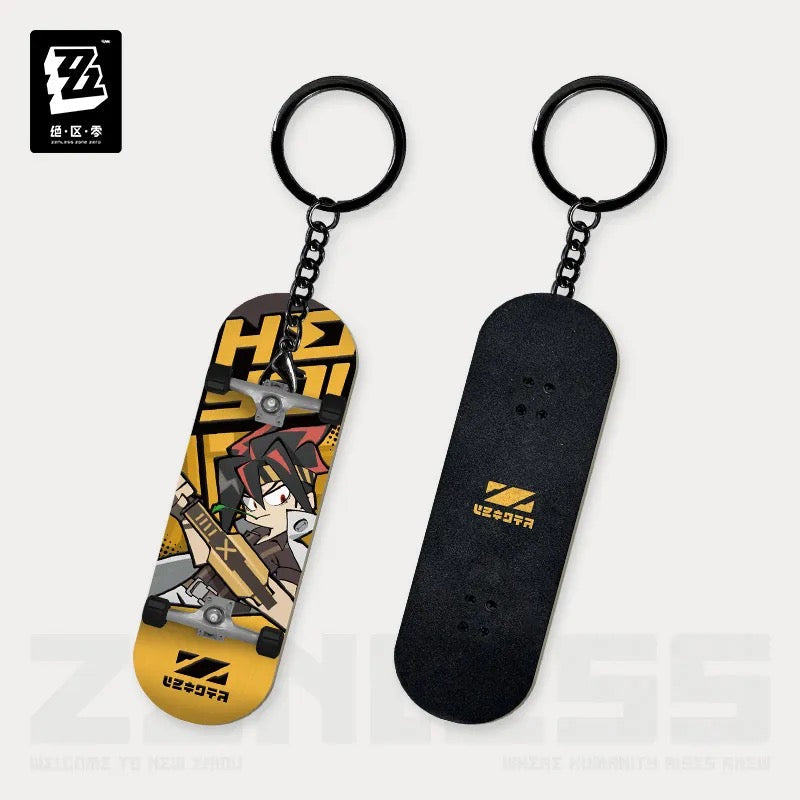 Zenless Zone Zero - New Eridu Series Chibi Finger Skateboard Keychain : Belobog Heavy Industries