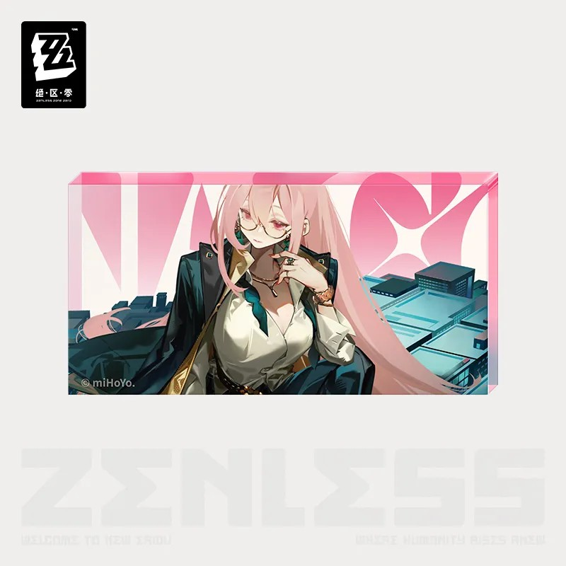 Pre-Order Zenless Zone Zero - Frequencies Visuals Series Tsukishiro Yanagi Badge/Acrylic Block/Laser Ticket Set