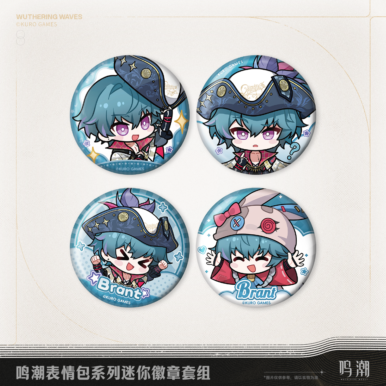 Pre-Order Wuthering Waves - Sticker Series Mini Badge Set
