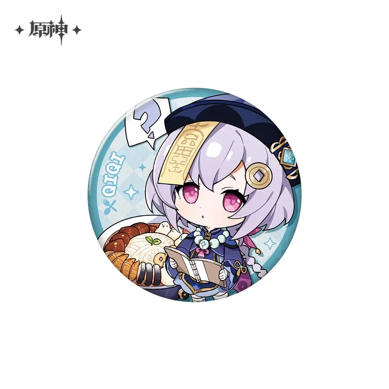 Genshin Impact Delicious Party Character Chibi Badges
