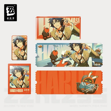 Pre-Order Zenless Zone Zero - Frequencies Visuals Series Asaba Harumasa Badge/Acrylic Block/Laser Ticket Set